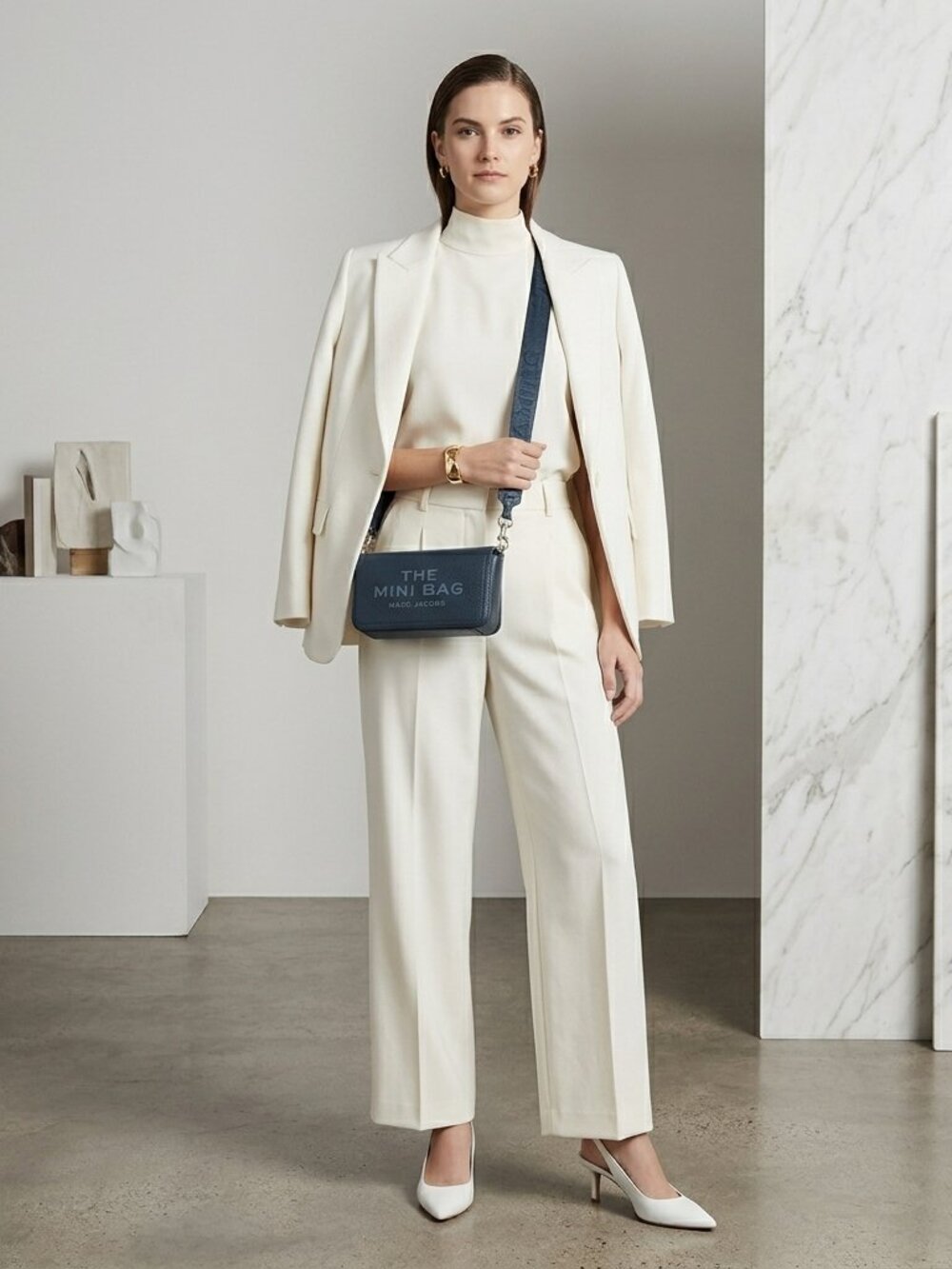 Marc Jacobs Navy Crossbody Mini Bag - 'THE MINI BAG'